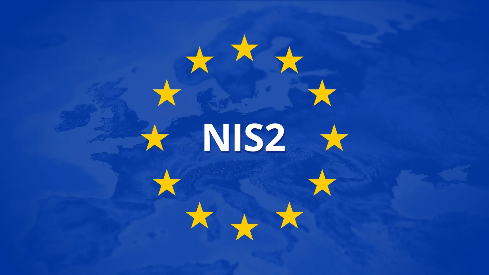 nis2 diective logo in eu flag with stars